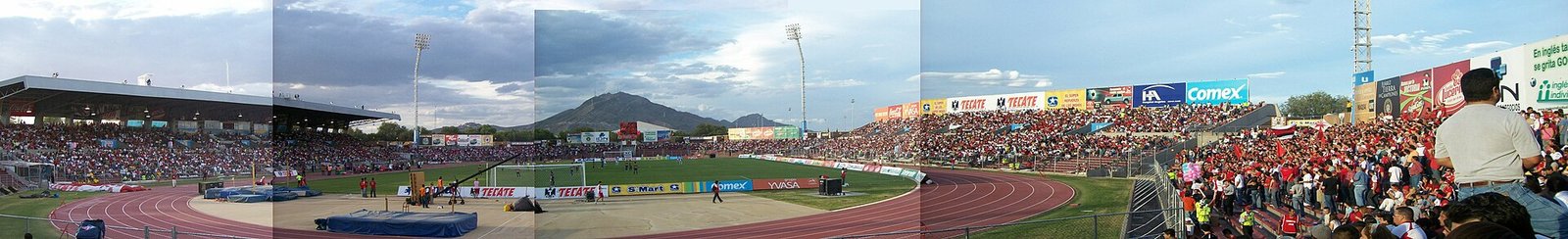 Vista panorámica del Estadio Olímpico Benito Juárez, en Ciudad Juárez