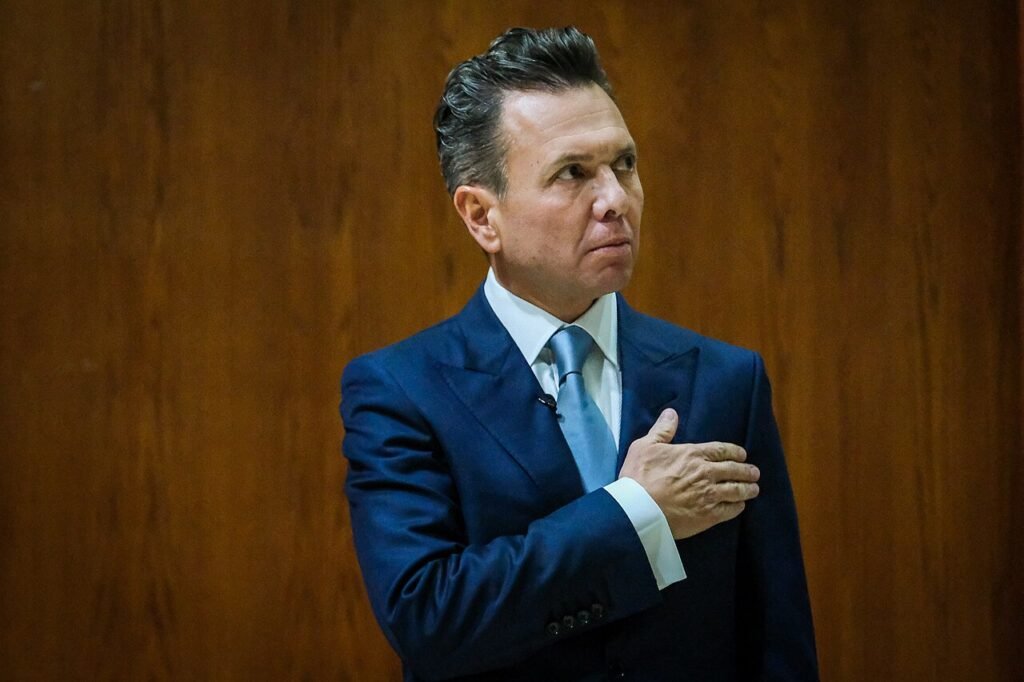 El gobernador de Jalisco, Pablo Lemus Navarro, durante un evento oficial