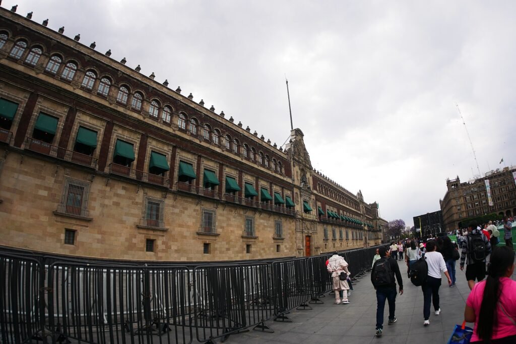 Fachada del Palacio Nacional en la Ciudad de México