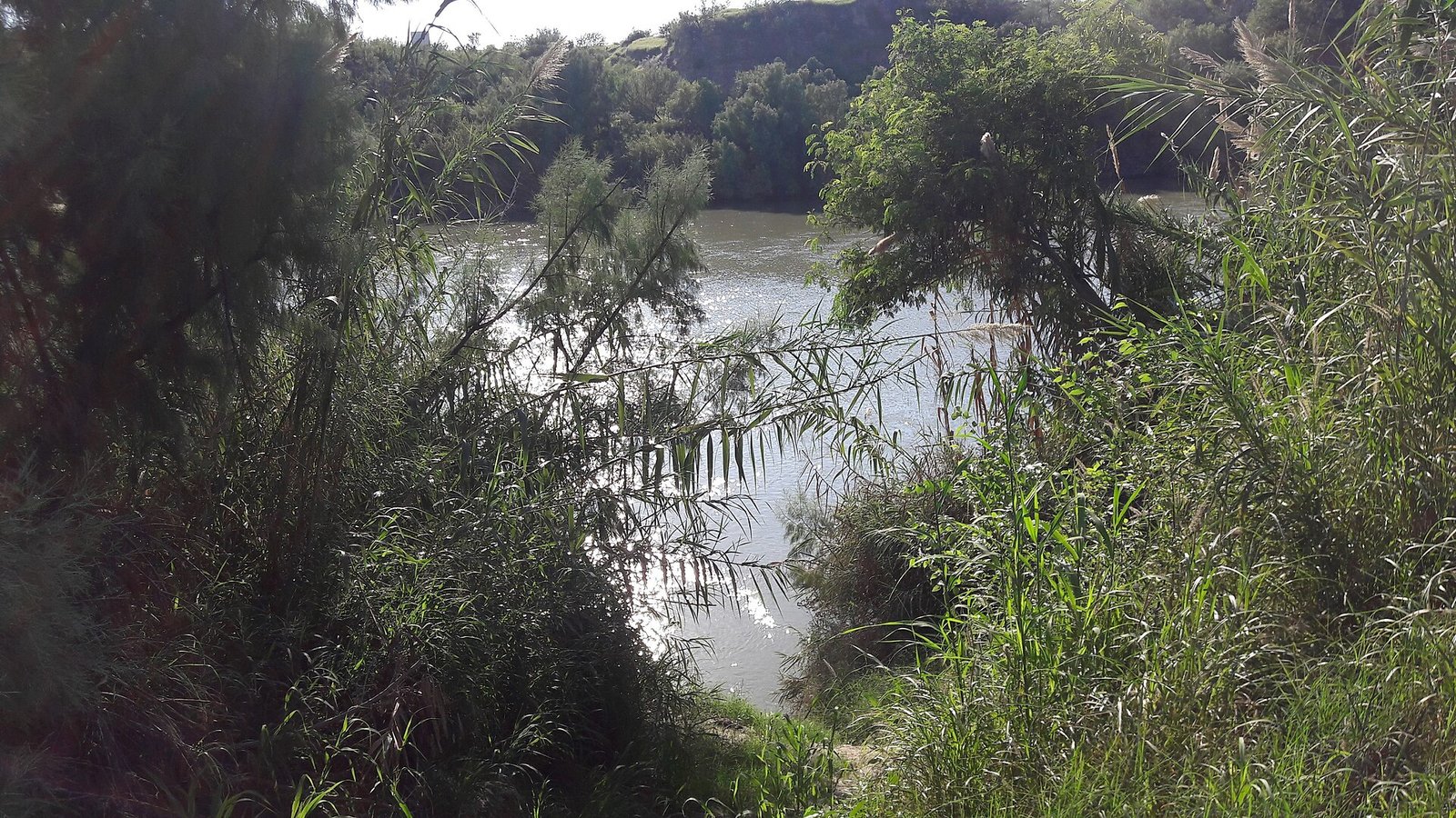 El Río Bravo a su paso por Laredo, en la frontera entre México y Texas