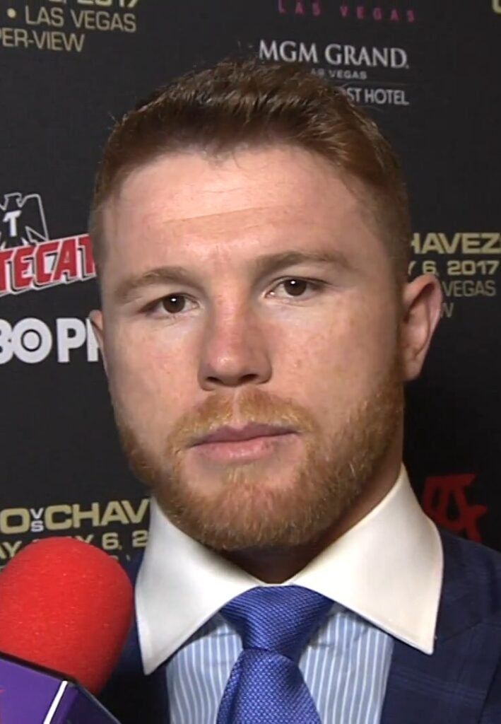 Retrato de Saúl Canelo Álvarez durante una entrevista